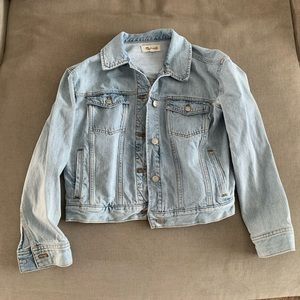 Madewell The Boxy-Crop Jean Jacket in Fitzgerald Wash